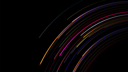 Data connection colorful curve speed line