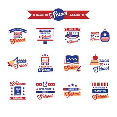 Canvas Print - Back to school labels