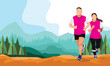 © iAmseki - Running silhouettes vector illustration.