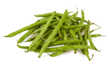 Sticker - string beans isolated on white background