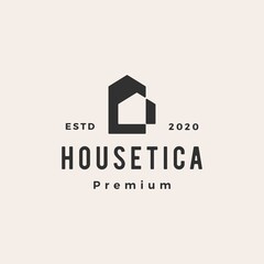 house home mortgage roof architect hipster vintage logo vector icon illustration