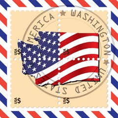 Sticker - Washington stamp