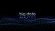 © Maxim - Big Data. Vector abstract futuristic digital landscape with particles dots and stars on horizon. computer geometric digital connection