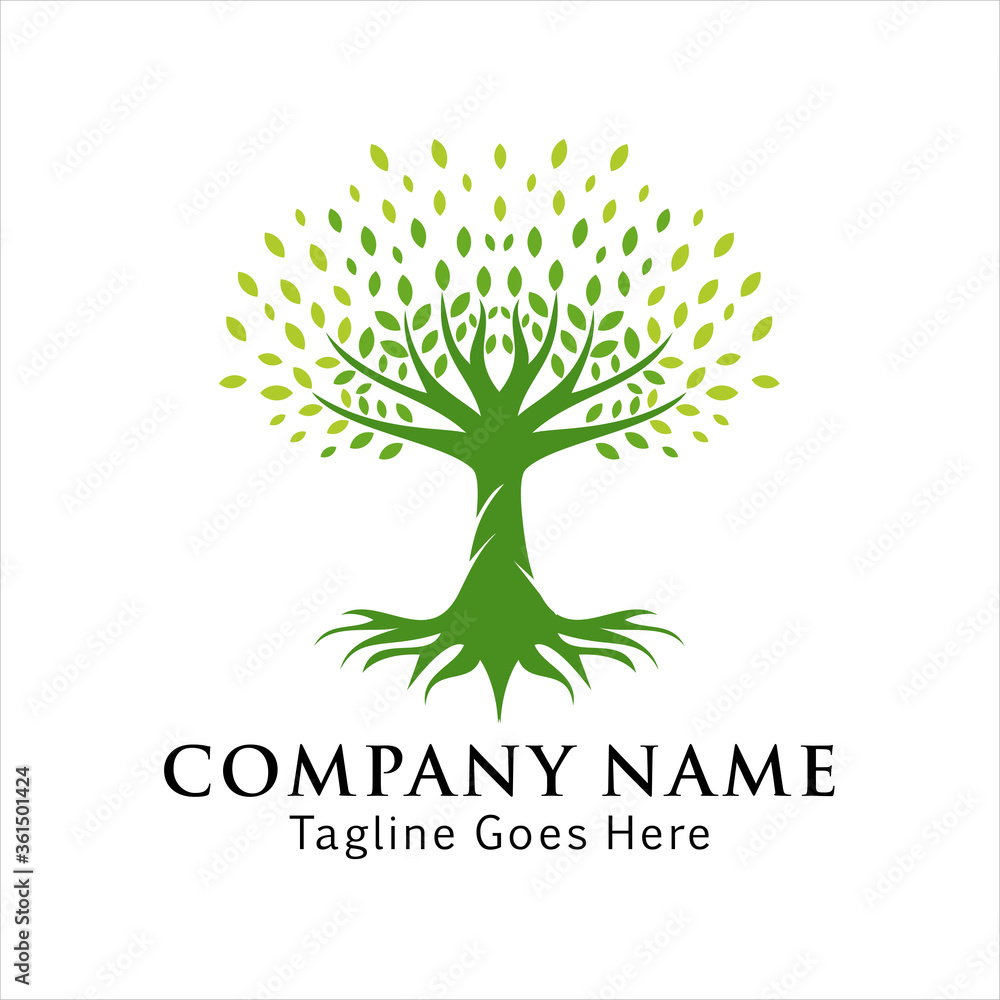 Tree of Life, banyan leaf and root logo design inspiration ...