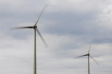 wind rotor stands on the field