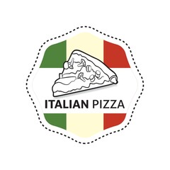 Sticker - Italian pizza label