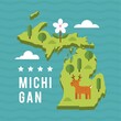 Map of michigan state