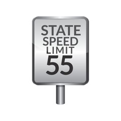 Poster - Speed limit 55 signboard