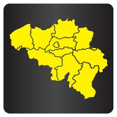 Sticker - Map of Belgium