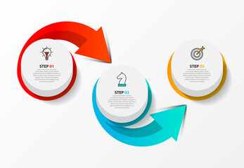 Infographic design template. Creative concept with 3 steps