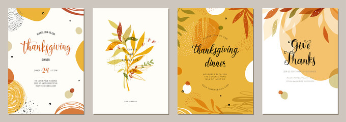 trendy abstract thanksgiving templates. good for poster, card, invitation, flyer, cover, banner, pla