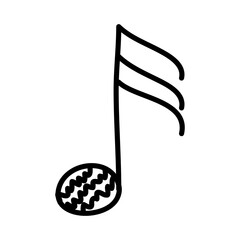 Sticker - music note line style icon