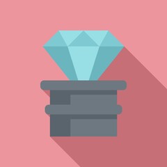 Poster - Diamond video game prize icon. Flat illustration of diamond video game prize vector icon for web design