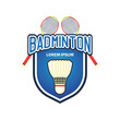 © sultan - badminton icon with text space for your slogan tag line, vector illustration