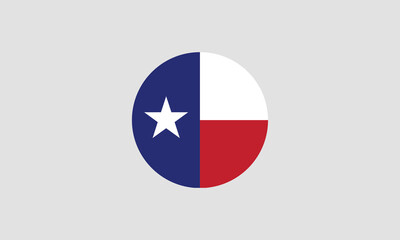 Wall Mural - Texas flag circle state vector illustration