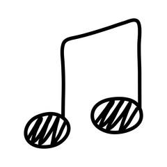 Poster - music note line style icon