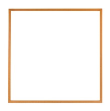 Thin Square Wooden Brown Frame For Painting Or Picture Isolated On A White Background