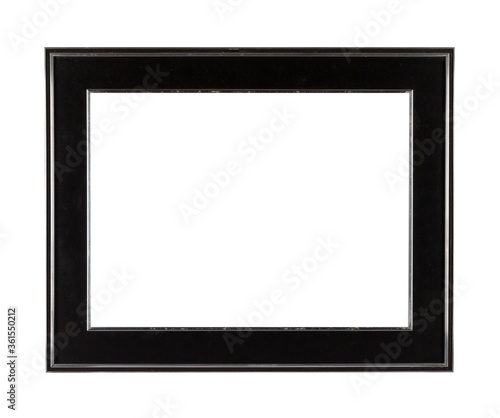 Fotomural Black thick square frame for painting or picture isolated on a white background