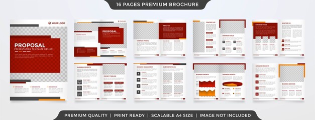 business brochure template layout design with simple style and modern concept use for business proposal and business catalog