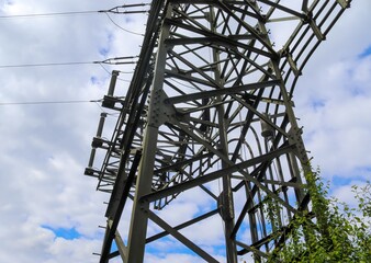 Sticker - Low angle shot of transmission tower details