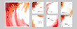 Set of Hand-painted Watercolor Card square layouts