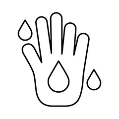 Sticker - hand clean line style icon