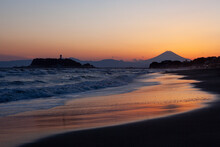 Sunset At The Japanese Beach