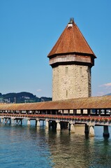 Wall Mural - Luzern, Kapellbrücke mit Wasserturm