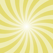 Straw Yellow Sunlight Swirl Rays Background. Lemon Yellow Spiral Burst Wallpaper. Retro Sunburst Vector. Sun Beam Ray Sunburst Poster.