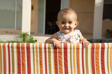 portrait of a happy child outdoors