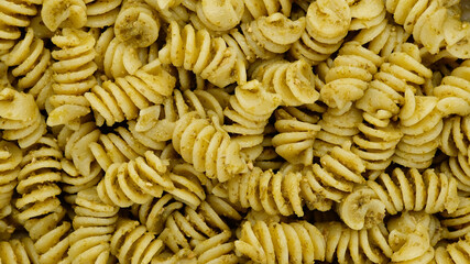 Wall Mural - pasta with pesto alla genovese, top view