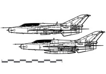 Chengdu FT-7, JJ-7. Vector Drawing Of Jet Fihter And Trainer Aircraft. Side View. Image For Illustration And Infographics.