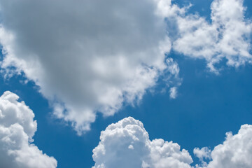 Clouds in blue sky background with copy space