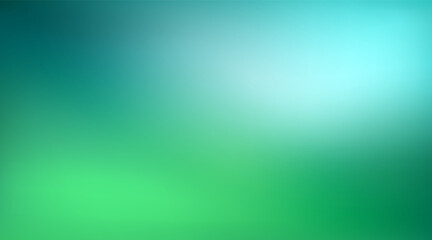 Abstract green and blue blurred gradient background with light. Nature backdrop. Vector illustration. Ecology concept for your graphic design, banner or poster Earth Day