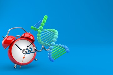 Canvas Print - DNA with alarm clock