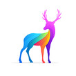 © Indra - colorful deer logo design