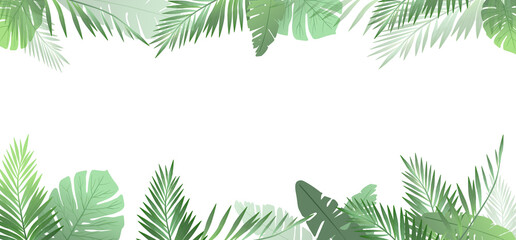 palm leaves vector background. leaf pattern design.
