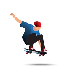 Poster - Skateboarder jumping