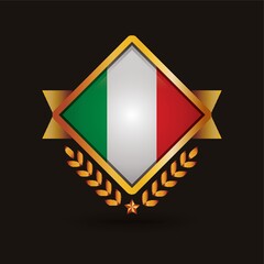 Poster - Italy flag badge