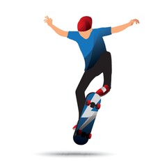 Poster - Skateboarder jumping