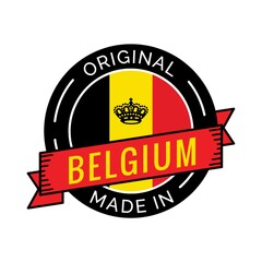 Canvas Print - Belgium badge