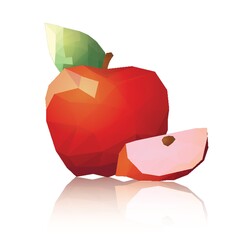 Poster - Faceted apple