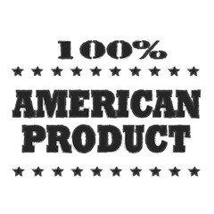 Sticker - American product label