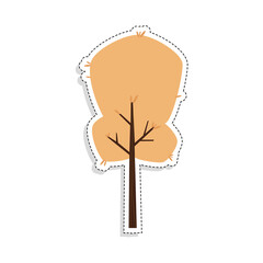 Sticker - Isolated colored tree icon