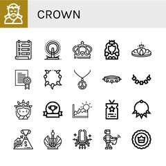 Poster - Set of crown icons