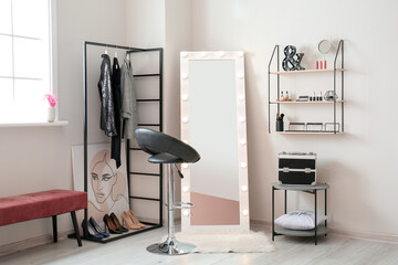 Sticker - Stylish interior of modern makeup room