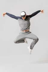 Sticker - Male hip-hop dancer on light background