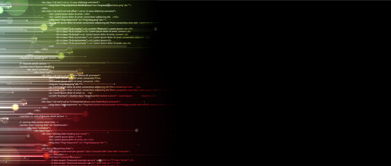 Software development abstract technology code and script background