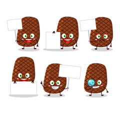 Sticker - Steak cartoon with character bring information board