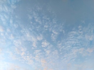 White clouds, indigo blue, colorful, natural background.